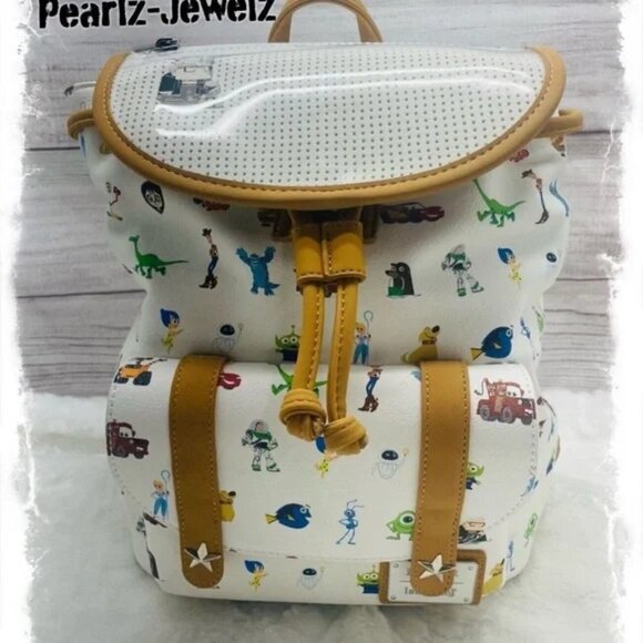 Loungefly Disney Pixar Character Pin Collector Rucksack Drawstring